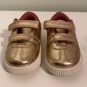 Carter’s gold Velcro sneakers